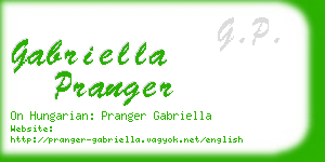 gabriella pranger business card